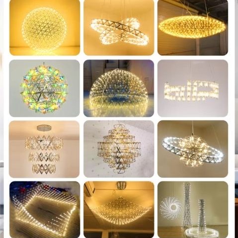 Light luxury modern spark ball chandelier